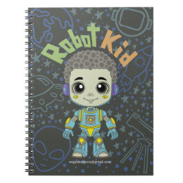 Cuaderno Bloc de notas espiral Robot kid
