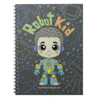 Cuaderno Bloc de notas espiral Robot kid