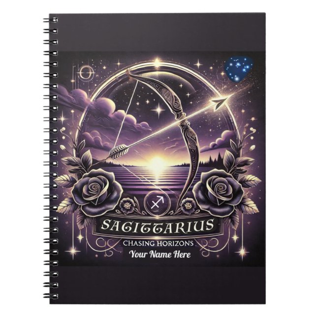 Cuaderno Bloc de notas espiral Sagittarius "persiguiendo ho (Frente)