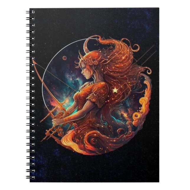 Cuaderno Bloc de notas espiral Sagittarius Zodiac (Frente)