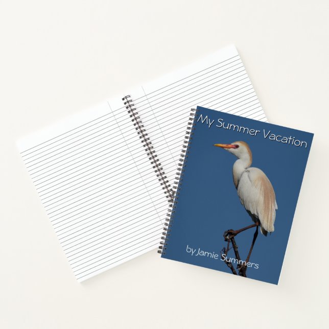 Cuaderno Bloc de notas espiral "Springtime Egret" (Interior)