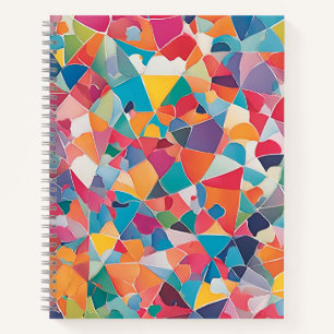 Cuaderno Bloc de notas espirales abstractas coloridas - Dis