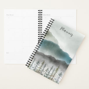 Cuaderno Bloc de notas espirales de acuarela de montaña   5