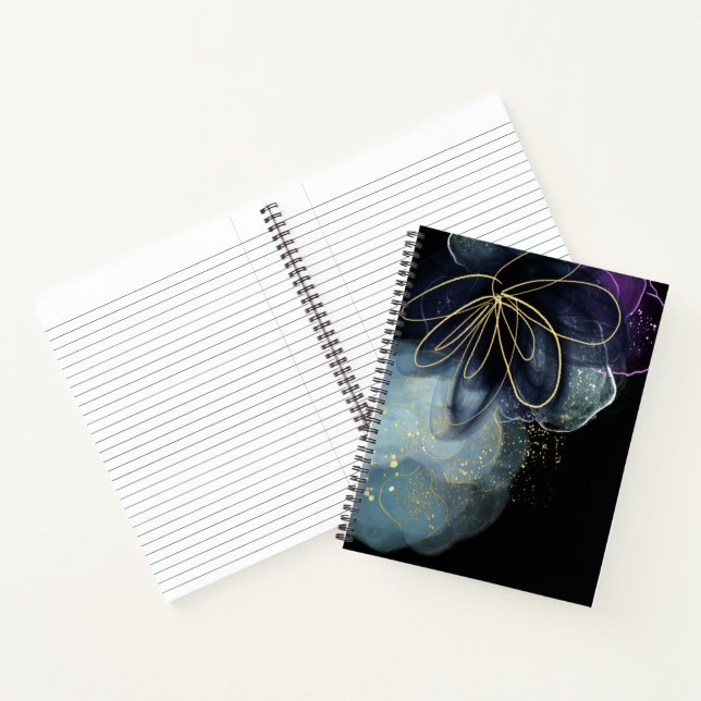 Cuaderno Bloc de notas espirales de arte fluido (Interior)