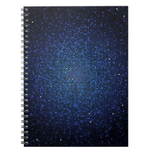 Cuaderno Bloc de notas espirales de Blue Purpurina Sequin D
