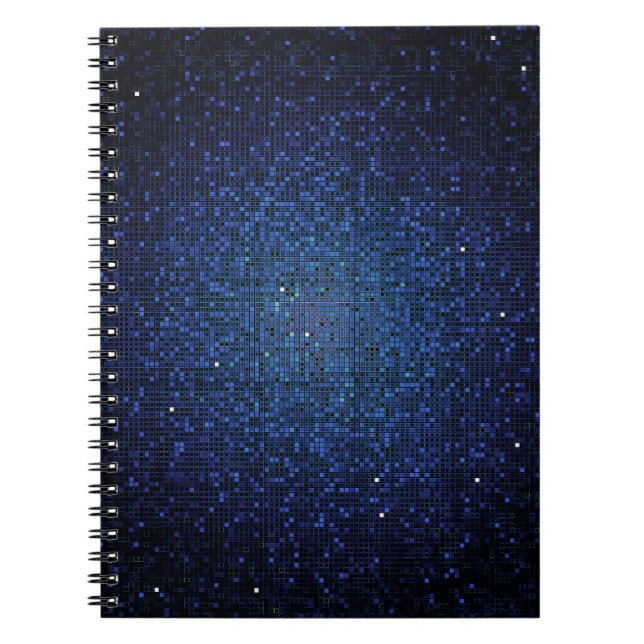 Cuaderno Bloc de notas espirales de Blue Purpurina Sequin D (Frente)