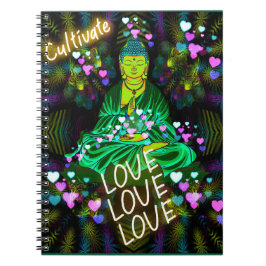Cuaderno Bloc de notas espirales de Buda de amor cultivado
