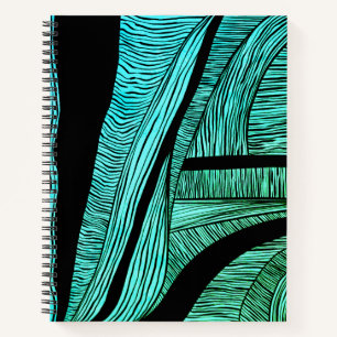 Cuaderno Bloc de notas espirales de combinación de ondas a