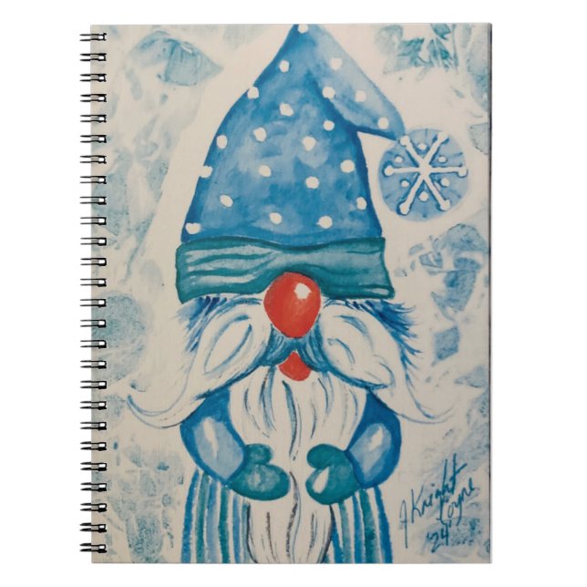 Cuaderno Bloc de notas espirales de Gnome escarnoso (Frente)