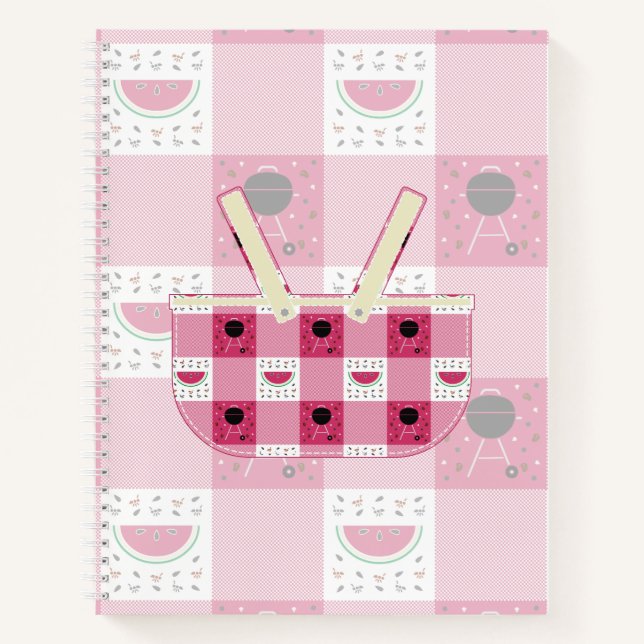 Cuaderno Bloc de notas espirales de picnic de verano (Anverso)