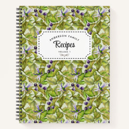 Cuaderno Bloc de notas espirales de receta de la familia Bl
