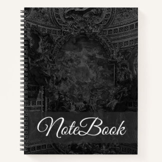 Cuaderno bloc de notas estético negro