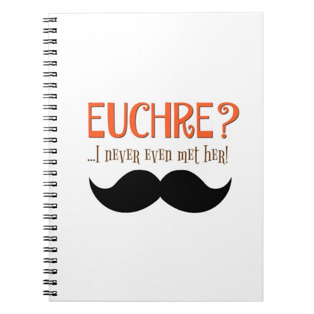 Cuaderno Bloc de notas euchre humorístico (Frente)