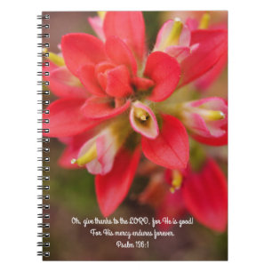 Cuaderno Bloc de notas Faith Mercy Bible Verse Prayer
