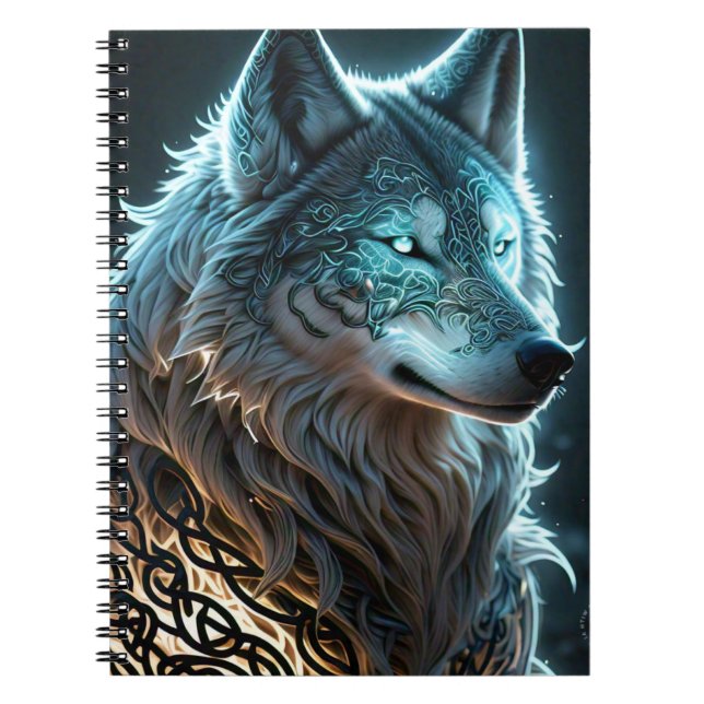 Cuaderno Bloc de notas Fantasy Wolf (Frente)