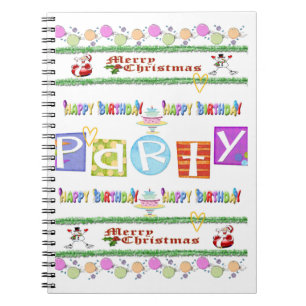 Cuaderno Bloc de notas Feliz Cumpleaños de Feliz Navidad