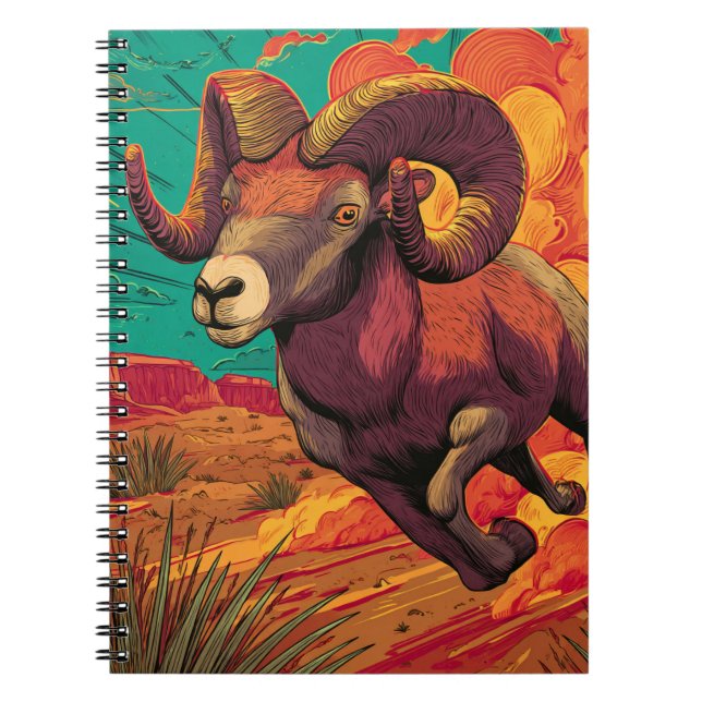 Cuaderno Bloc de notas Fiery Aries Zodiac (Frente)