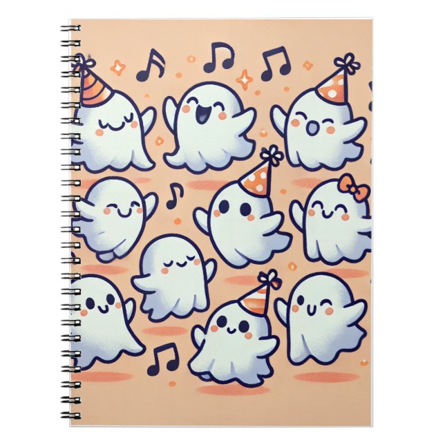 Cuaderno bloc de notas "fiesta de baile fantasma" (Frente)