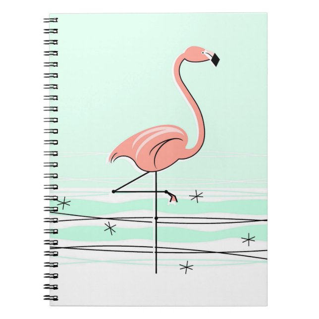 Cuaderno bloc de notas Flamingo Aqua (Frente)