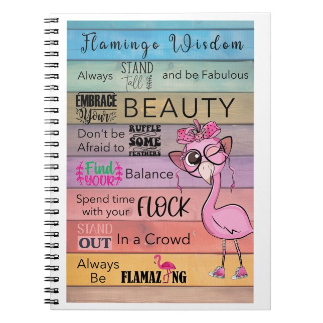 Cuaderno Bloc de notas FLAMINGO WISDOM Spiral (Frente)