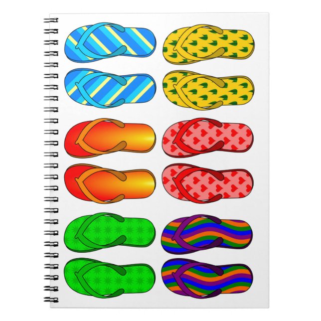Cuaderno Bloc de notas Flip Flops (Frente)