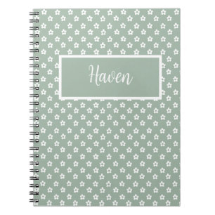 Cuaderno bloc de notas floral de personalizable