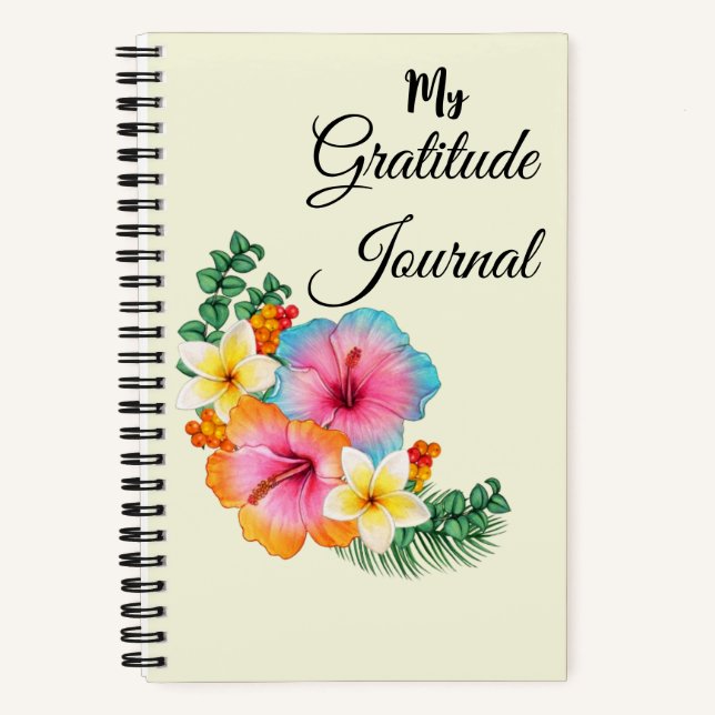 Cuaderno Bloc de notas Floral Gratitude Journal (Anverso)