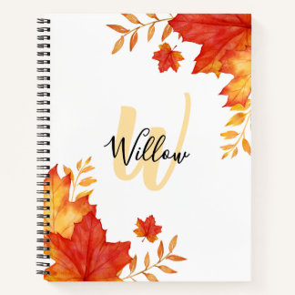 Cuaderno Bloc de notas floral otoño