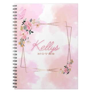 Cuaderno Bloc de notas floral personalizado