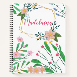 Cuaderno Bloc de notas floral personalizado