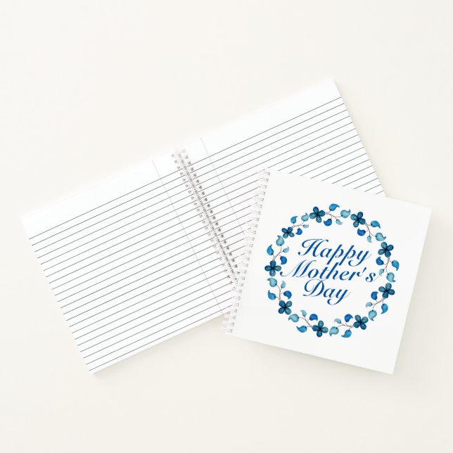 Cuaderno Bloc de notas floral simple feliz día de la madre (Interior)