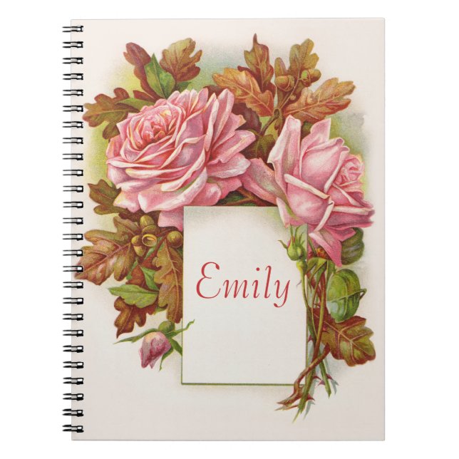 Cuaderno Bloc de notas floral vintage (Frente)