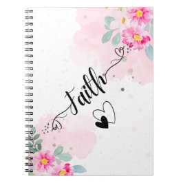 Cuaderno Bloc de notas florales de Faith & Hearts