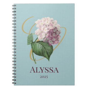 Cuaderno Bloc de notas florales de Hydrangea