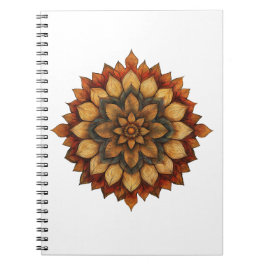 Cuaderno Bloc de notas florales de Mandala de otoño