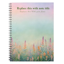 Cuaderno Bloc de notas florales Fancy Pastel