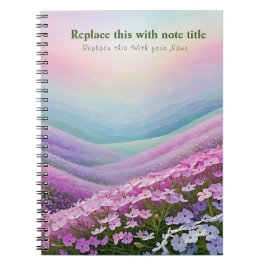 Cuaderno Bloc de notas florales Fancy Pastel