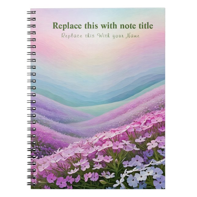 Cuaderno Bloc de notas florales Fancy Pastel (Frente)