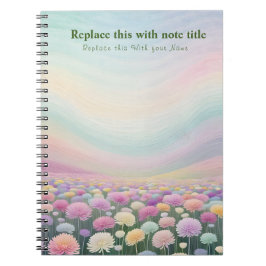 Cuaderno Bloc de notas florales Fancy Pastel