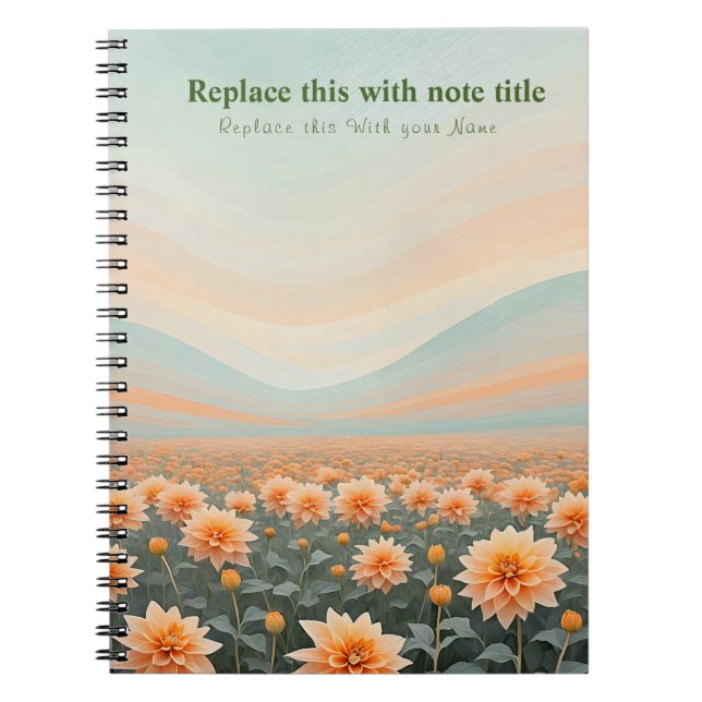 Cuaderno Bloc de notas florales Fancy Pastel (Frente)