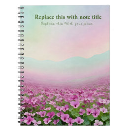 Cuaderno Bloc de notas florales Fancy Pastel