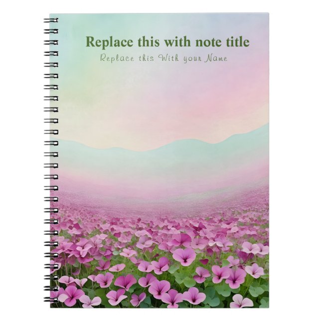 Cuaderno Bloc de notas florales Fancy Pastel (Frente)