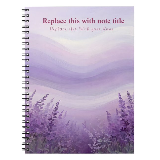 Cuaderno Bloc de notas florales Fancy Pastel (Frente)