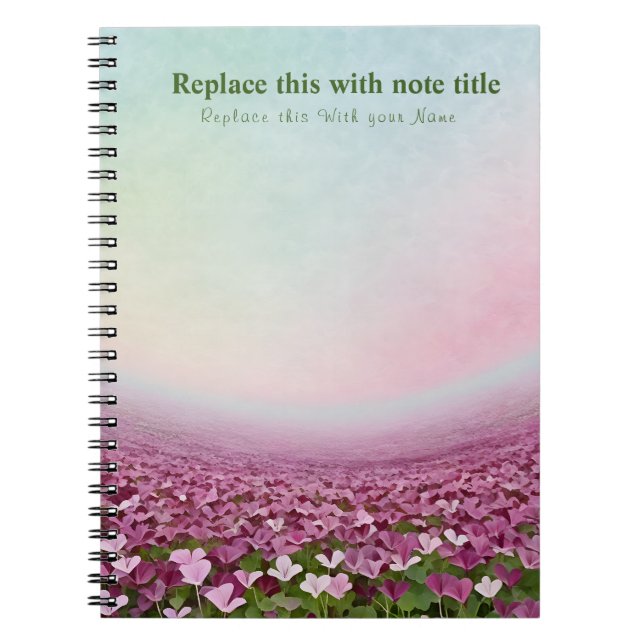 Cuaderno Bloc de notas florales Fancy Pastel (Frente)