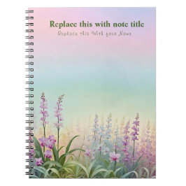 Cuaderno Bloc de notas florales Fancy Pastel