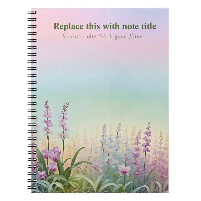 Cuaderno Bloc de notas florales Fancy Pastel (Frente)