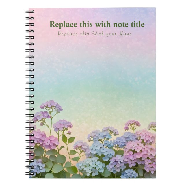 Cuaderno Bloc de notas florales Fancy Pastel (Frente)