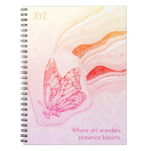 Cuaderno Bloc de notas Flutterby Butterfly Spiral