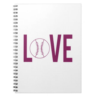 Cuaderno Bloc de notas fotográficas de amor para el béisbol