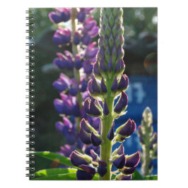 Cuaderno Bloc de notas fotográficas de flores moradas